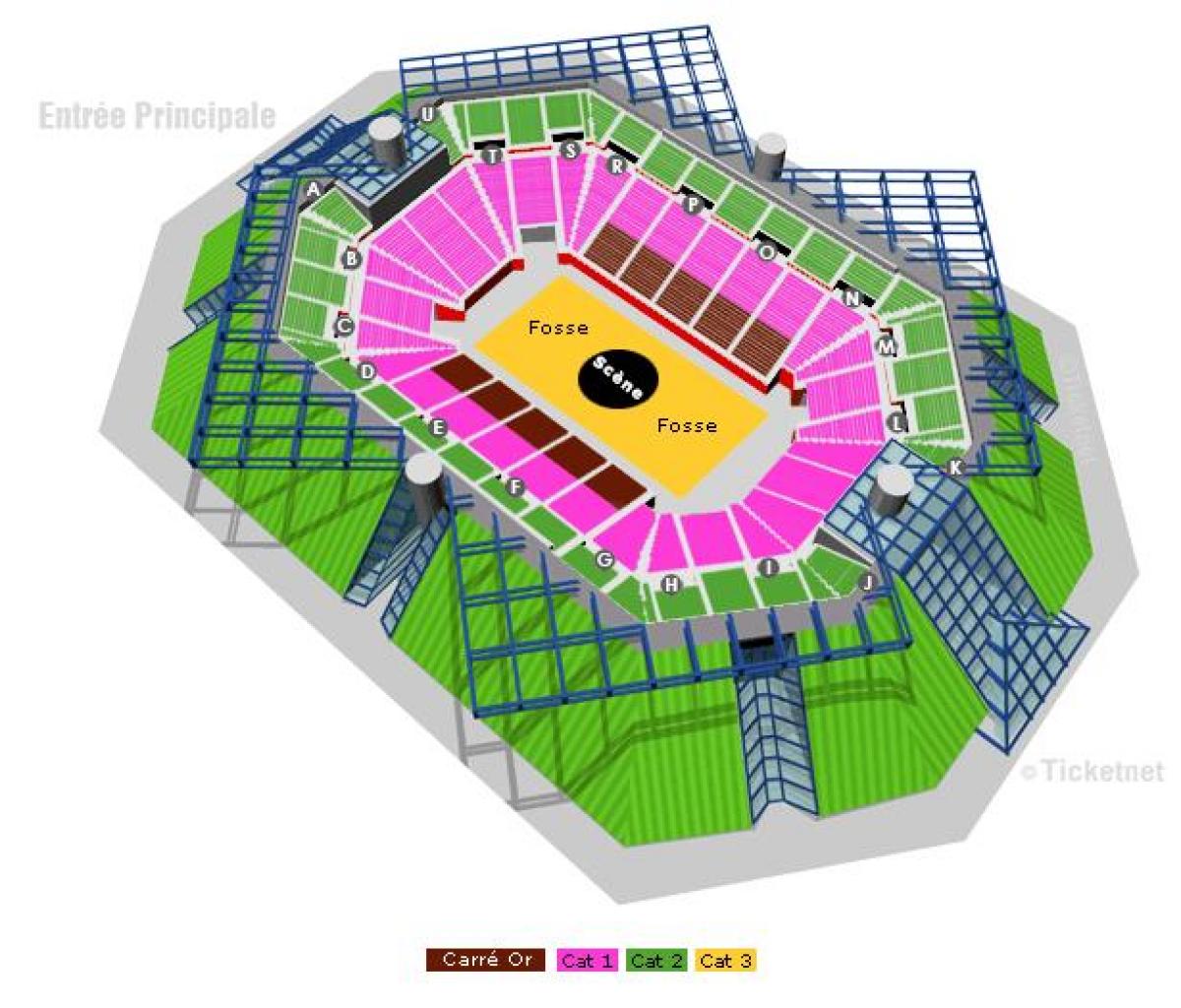 Harta e Bercy Arena