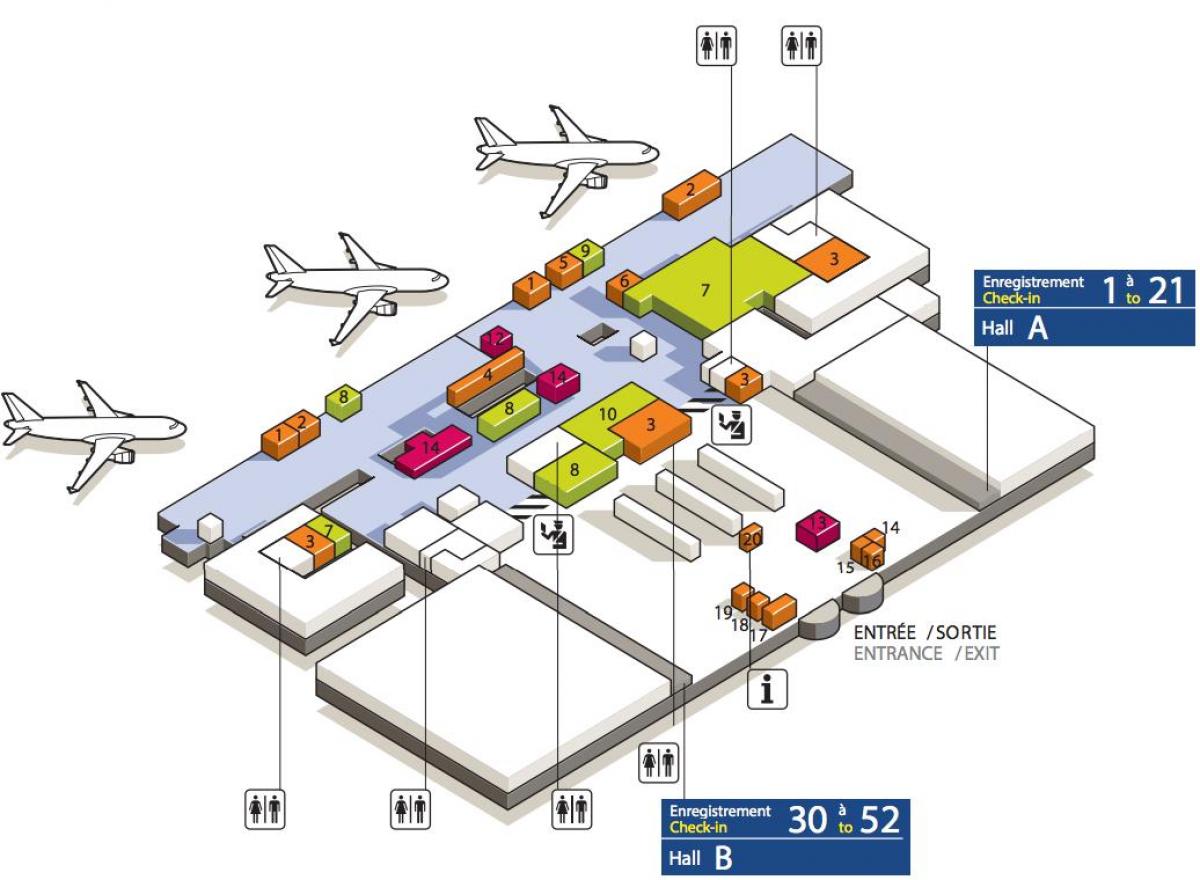 Harta e CDG airport terminal 3