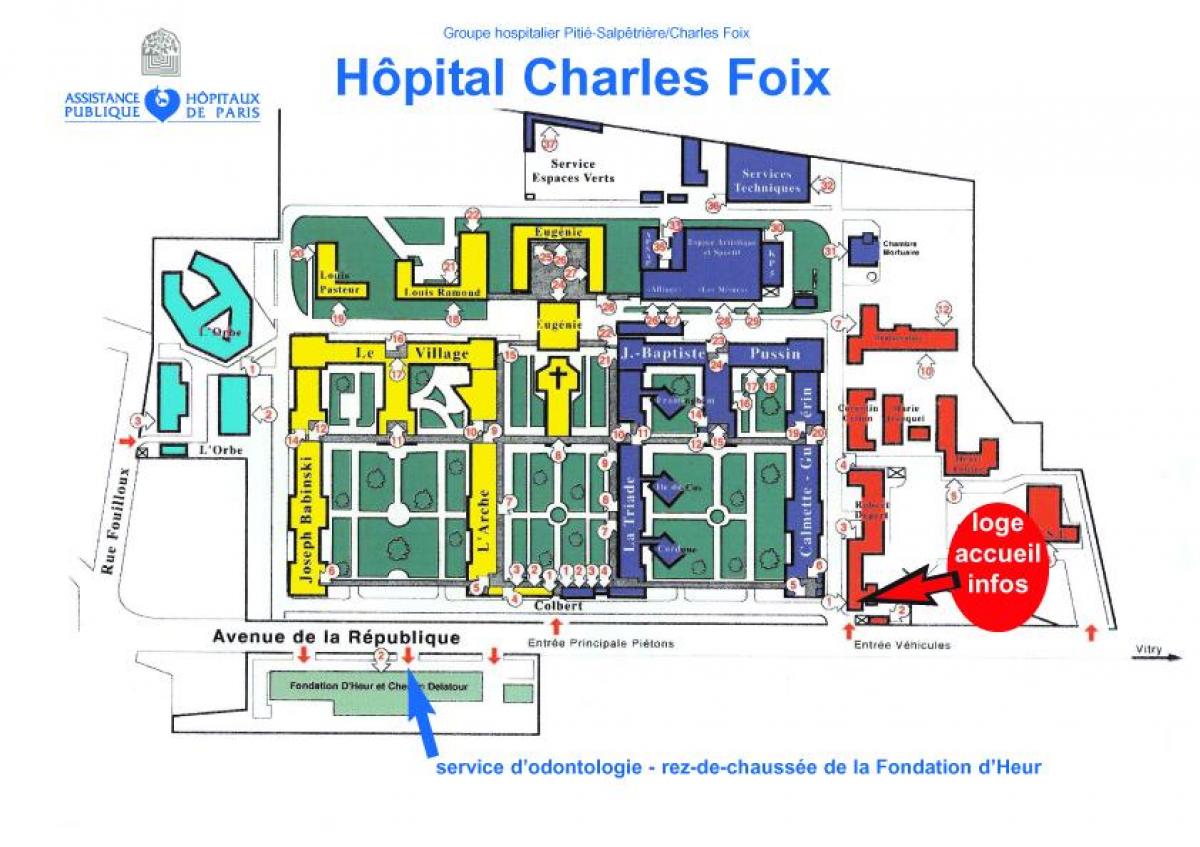 Harta e Charles-Foix spital