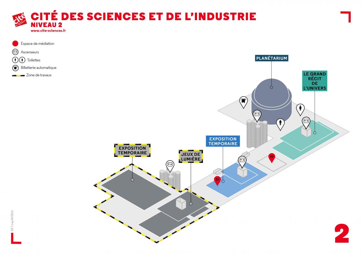 Harta e Cité des Sciences et de l'Industrie Niveli 2