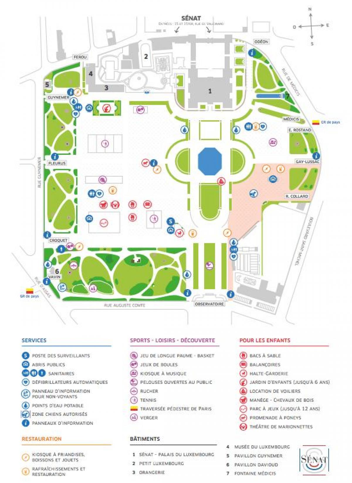 Harta e du Jardin Luksemburg