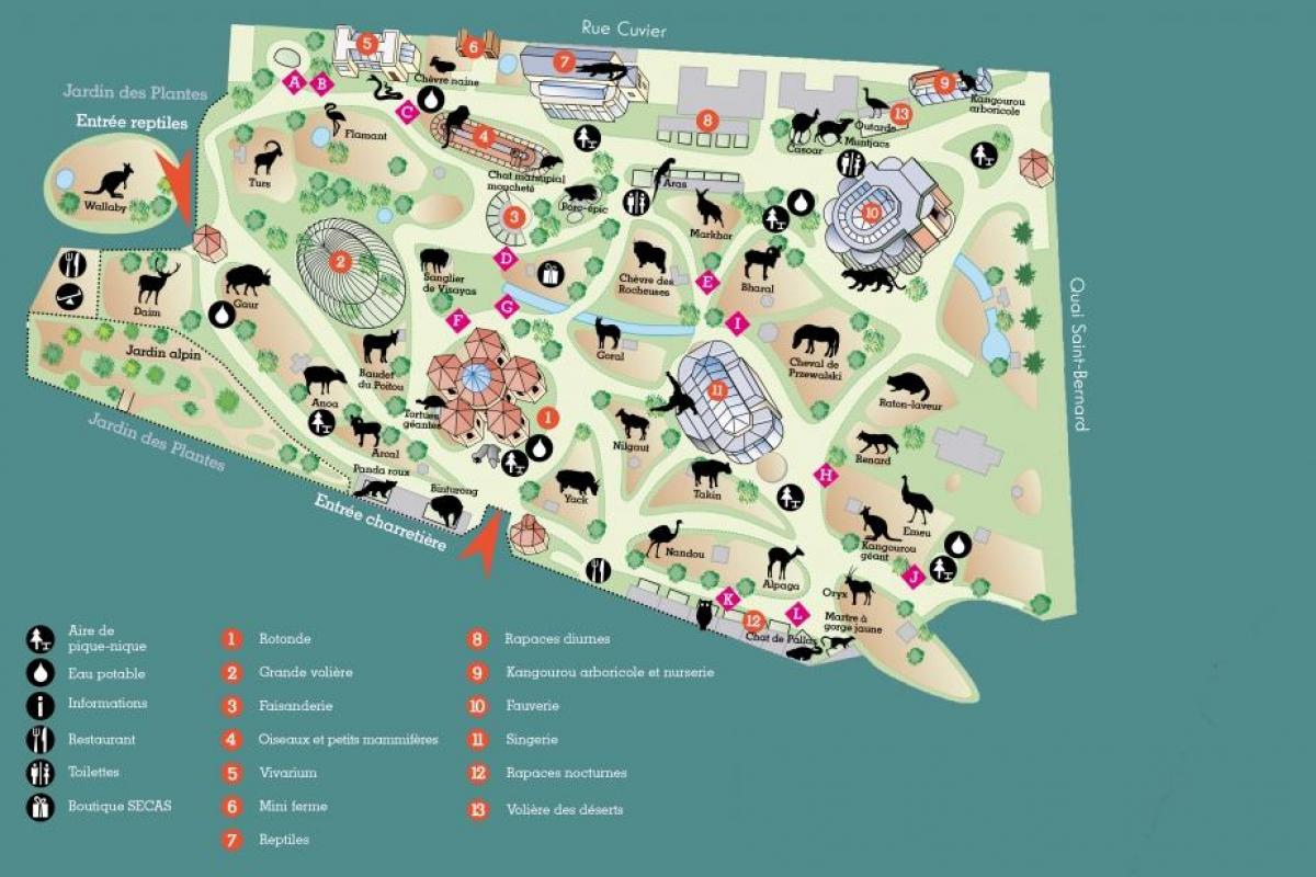 Harta e Ménagerie du Jardin des Plantes
