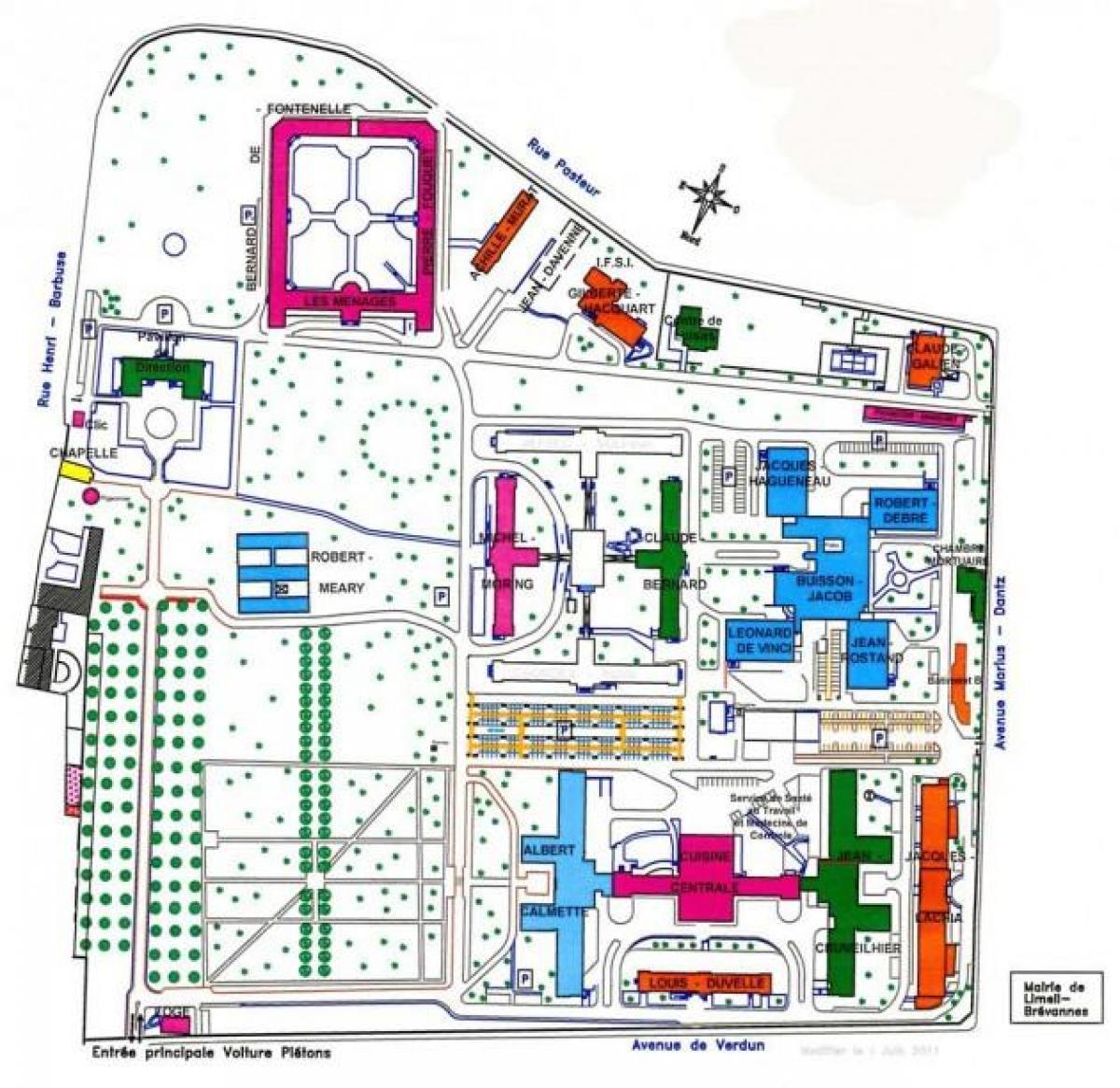 Harta e Emile-Roux spital