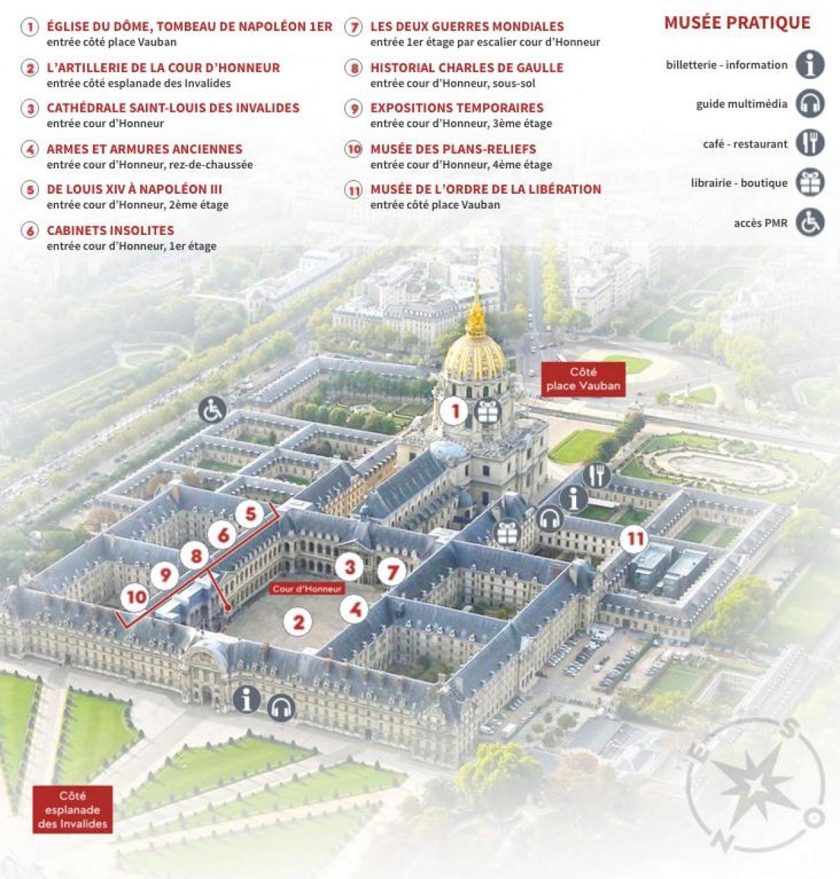 Harta e Hôtel des Invalides