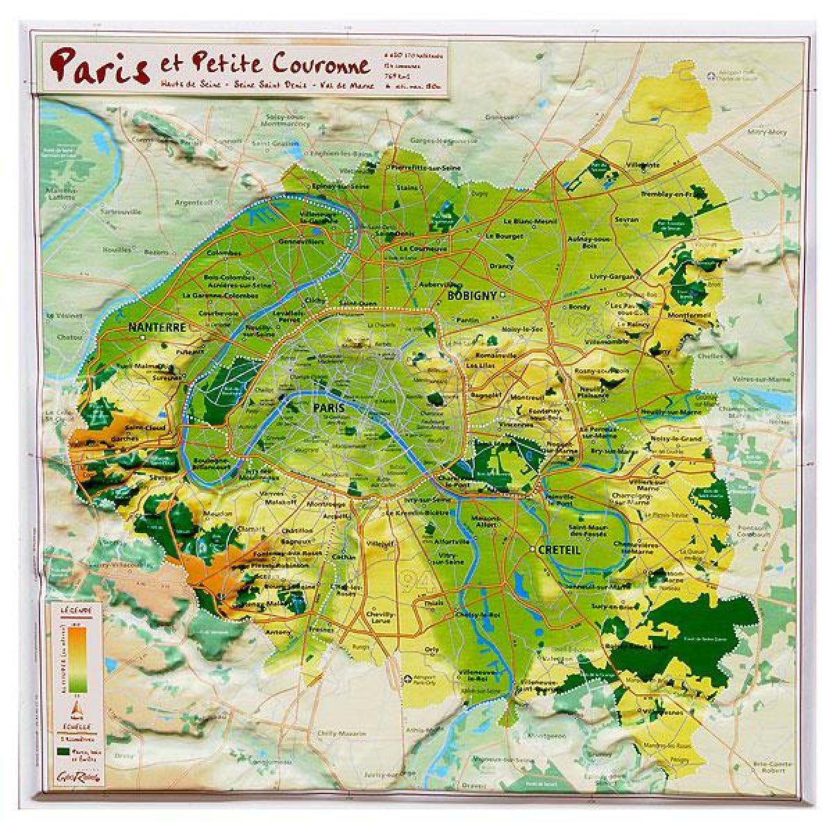 Harta lehtësim e Parisit