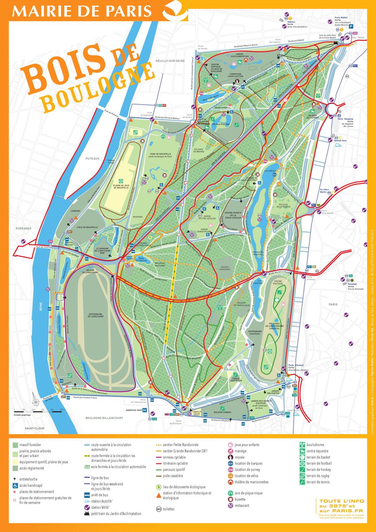 Harta e Bois de Boulogne
