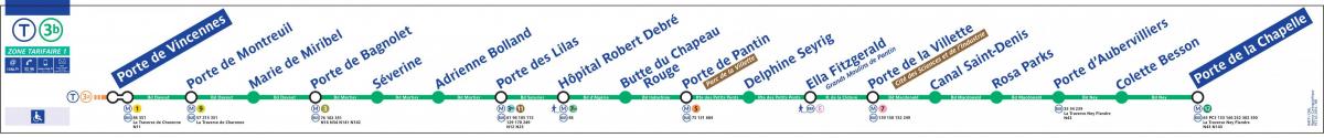 Harta e Parisit Tramway T3b