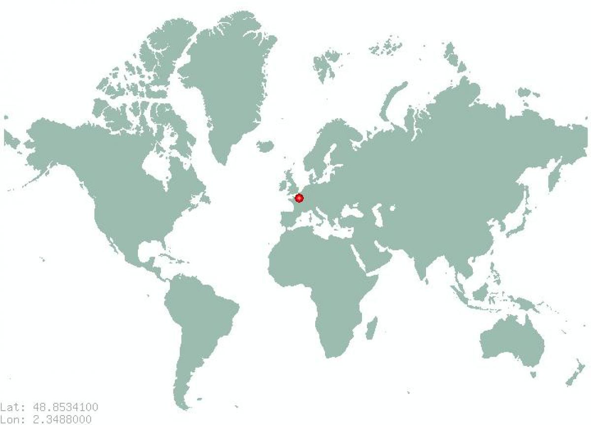 Harta e parisit në hartë të Botës