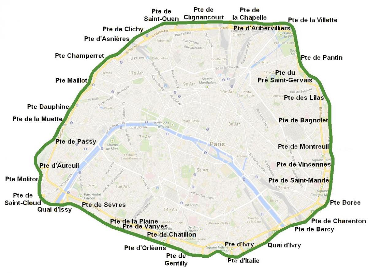 Harta e Qytetit dyert e Parisit