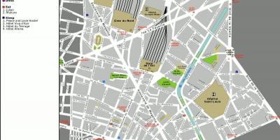 Harta e 10 arrondissement e Parisit