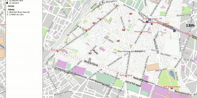 Harta e 14-të arrondissement e Parisit