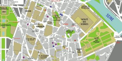 Harta e 5-të arrondissement e Parisit