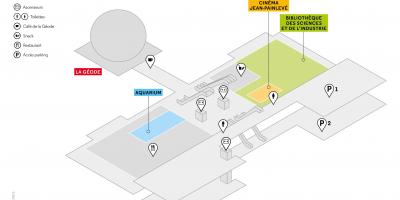 Harta e Cité des Sciences et de l'Industrie Nivel -2