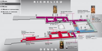 Harta e Muzeut të Luvrit Niveli 1