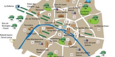 Harta e Paris turistike