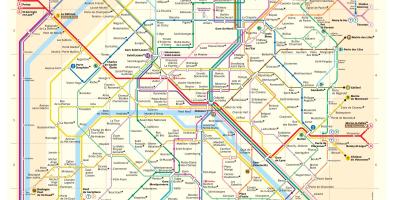Harta e Parisit metro
