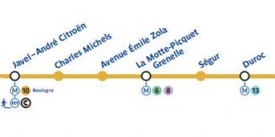 Harta e Parisit metro line 10