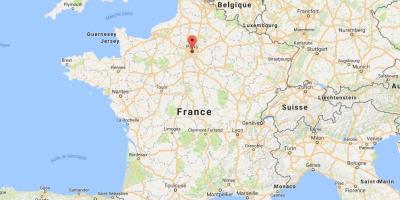 Harta e parisit në Francë hartë