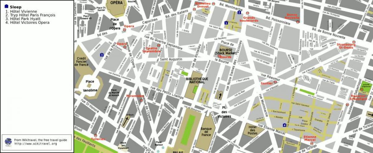 Harta e 2 arrondissement e Parisit