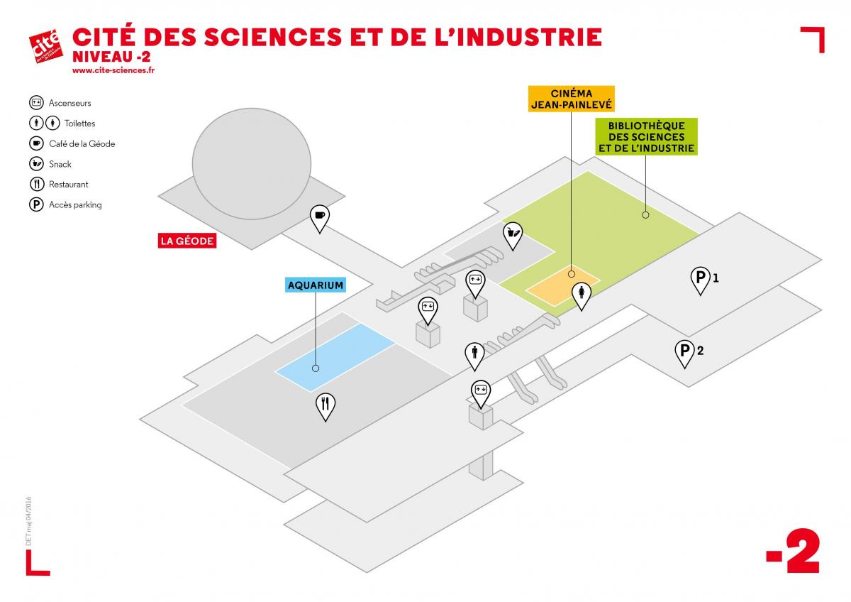 Harta e Cité des Sciences et de l'Industrie Nivel -2