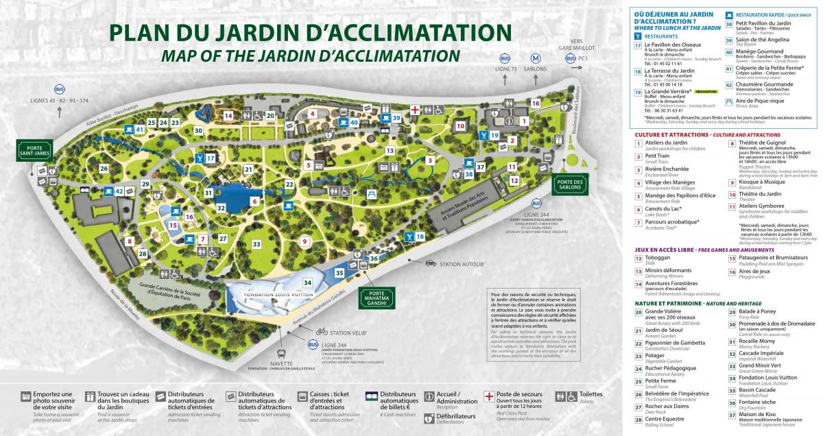 Harta e Jardin d'Acclimatation
