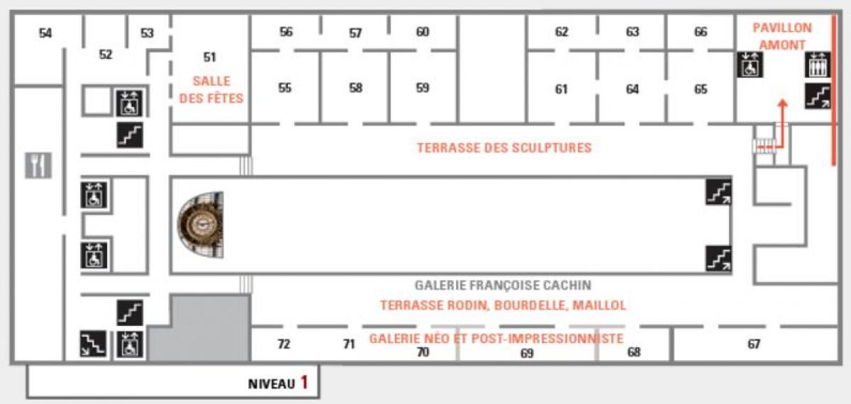 Harta e Musée d'Orsay Niveli 2