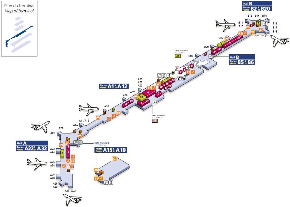 Harta e Jugut aeroportin e Orly