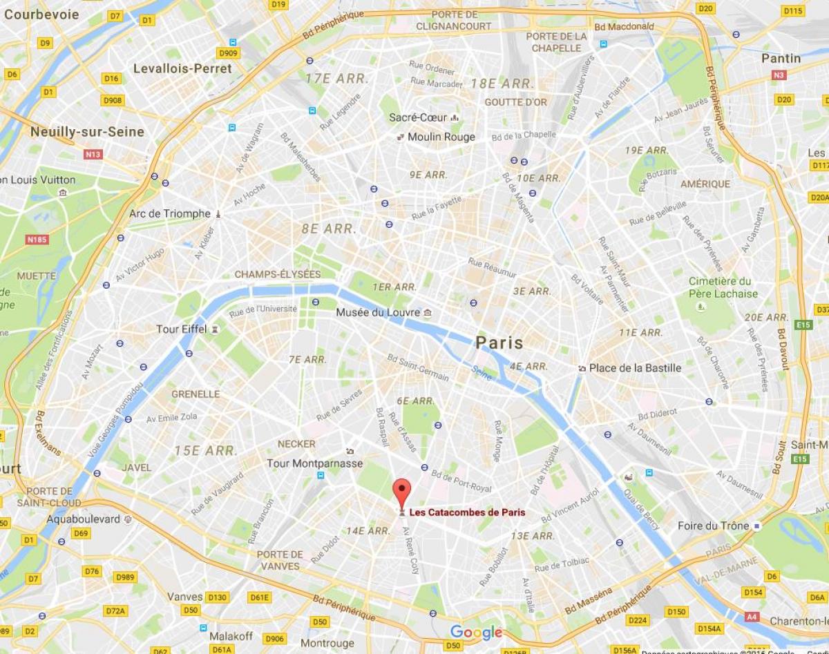 Harta e Katakombet e Parisit