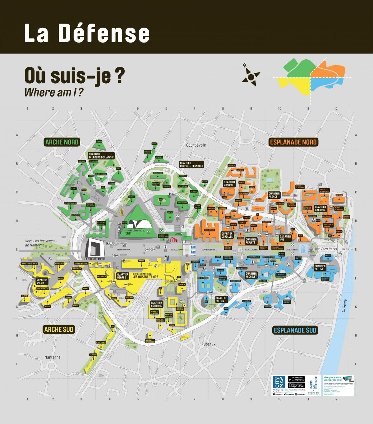 Harta e La Défense