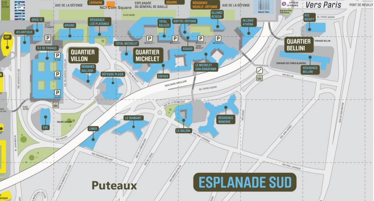 Harta e La Défense Jug Shesh