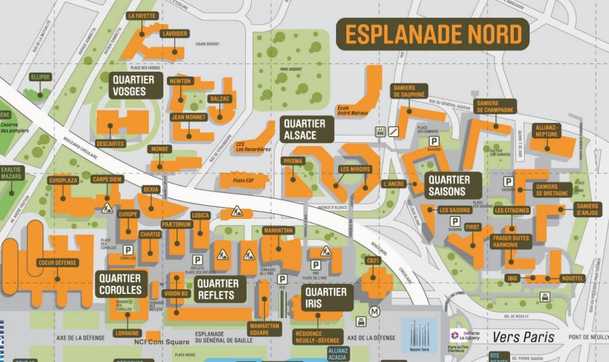 Harta e La Défense Veri Shesh