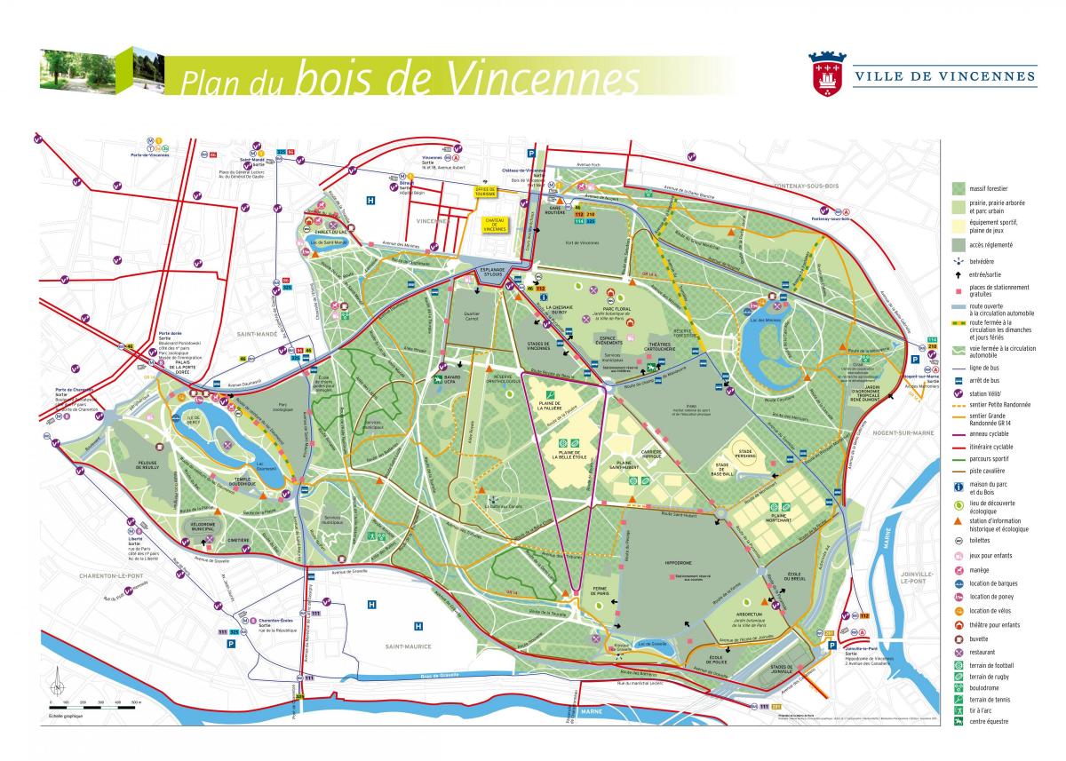 Harta e Bois de Vincennes