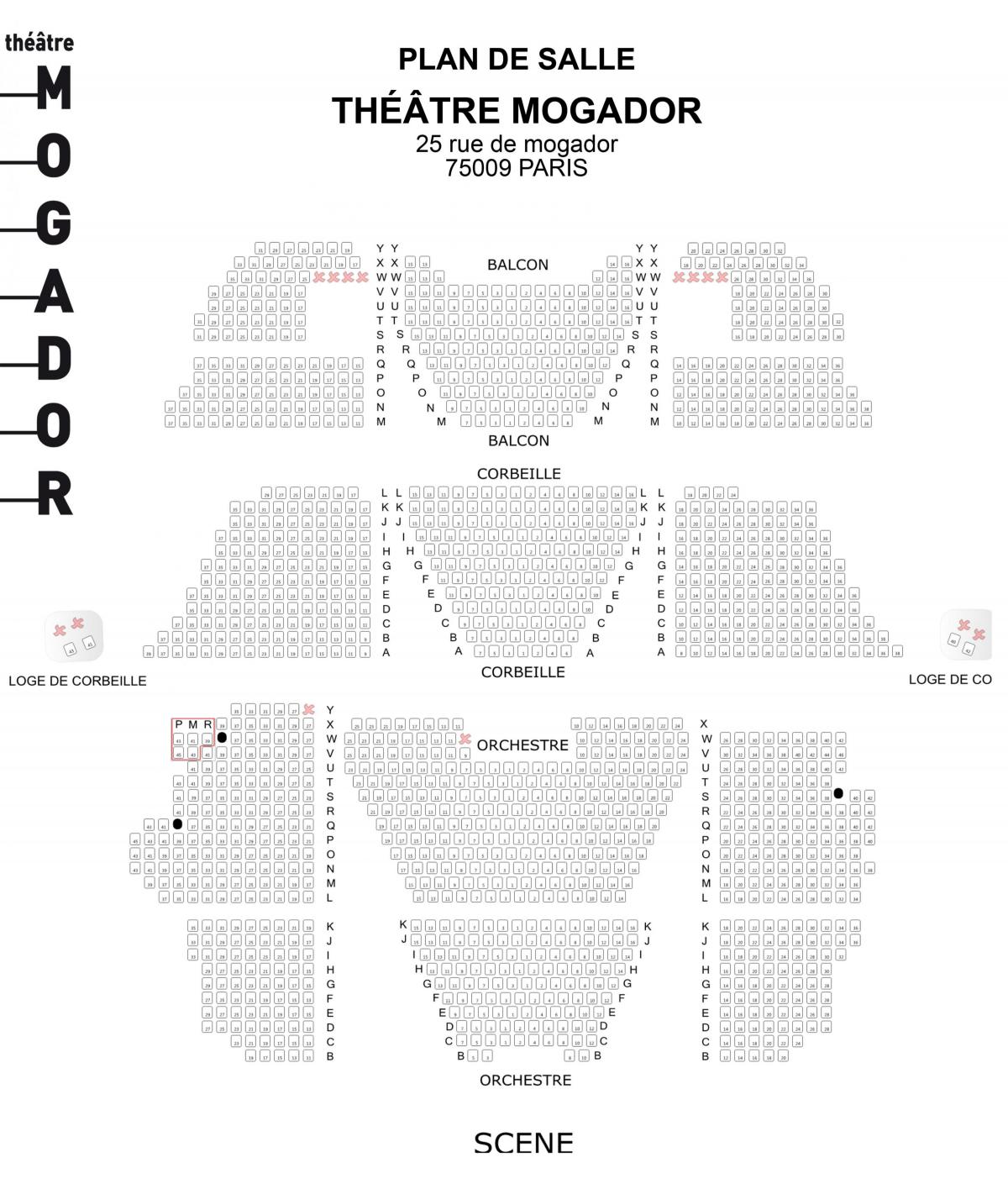 Harta e Théâtre Mogador