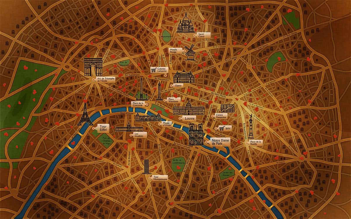 Harta e Parisit sfond