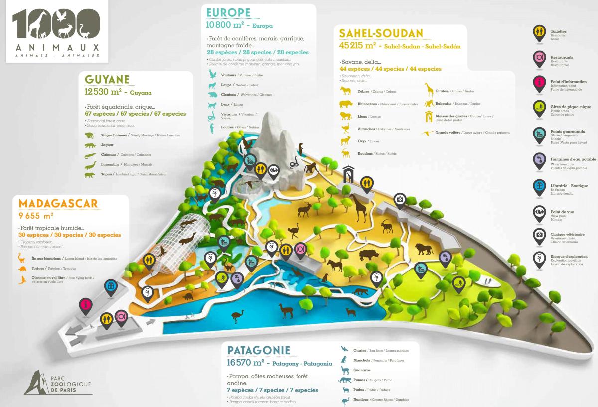 Harta e Parisit Park Zoologjik