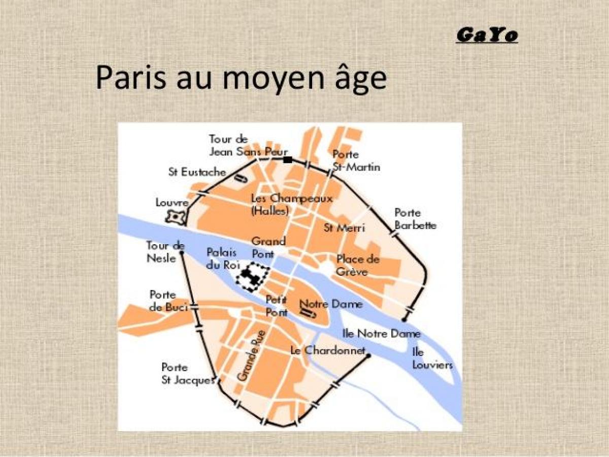 Harta e Parisit në mesjetë