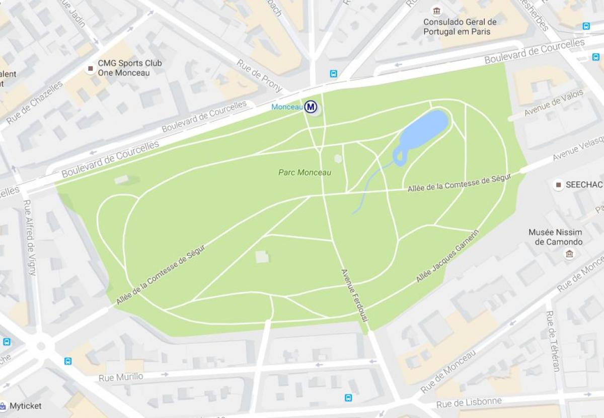 Harta e Parc Monceau
