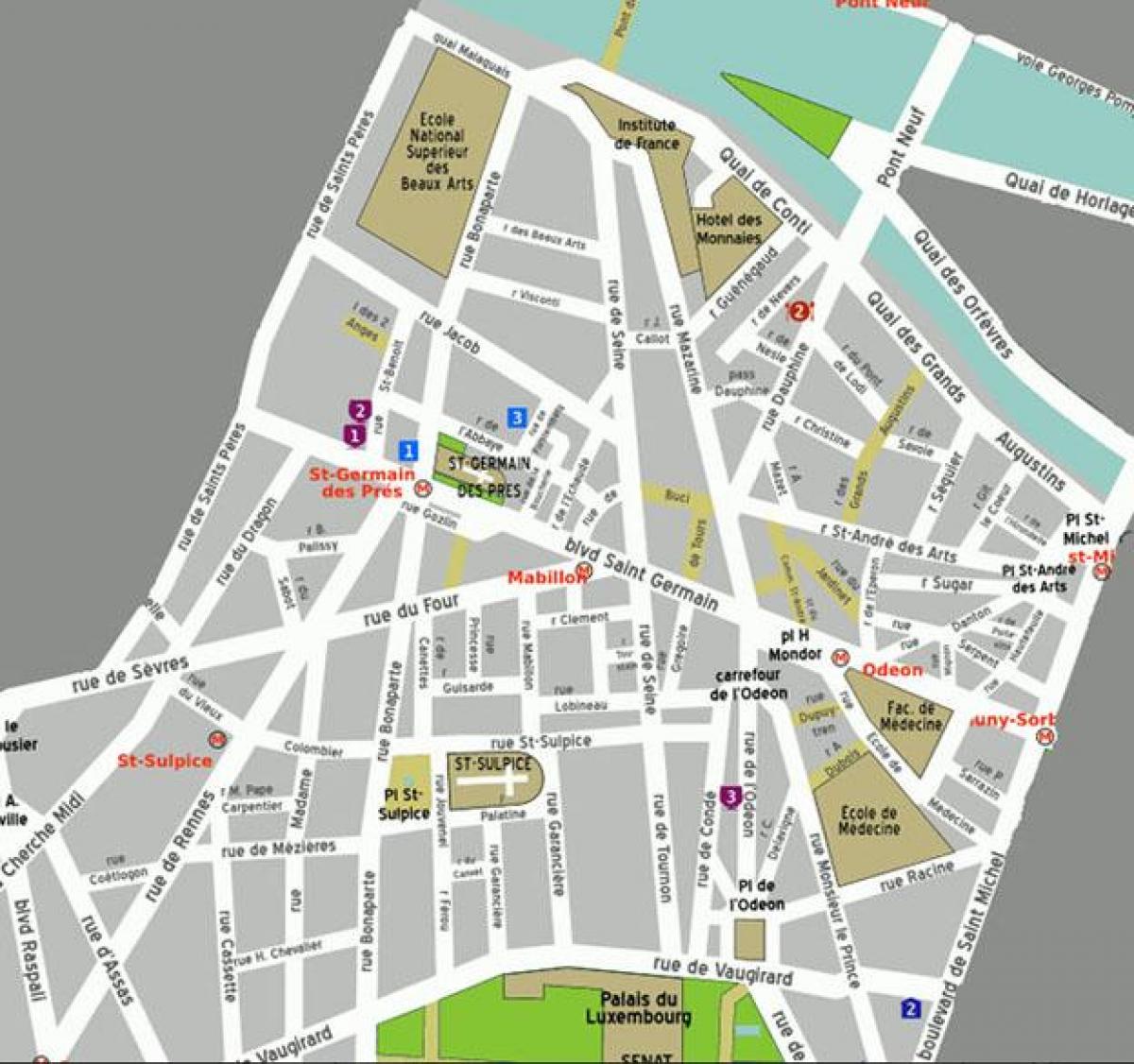 Harta e Qarkut në Saint-Germain-des-Pres