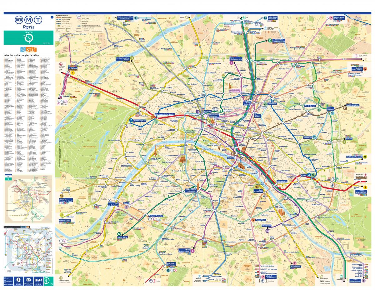 Harta e RATP metro