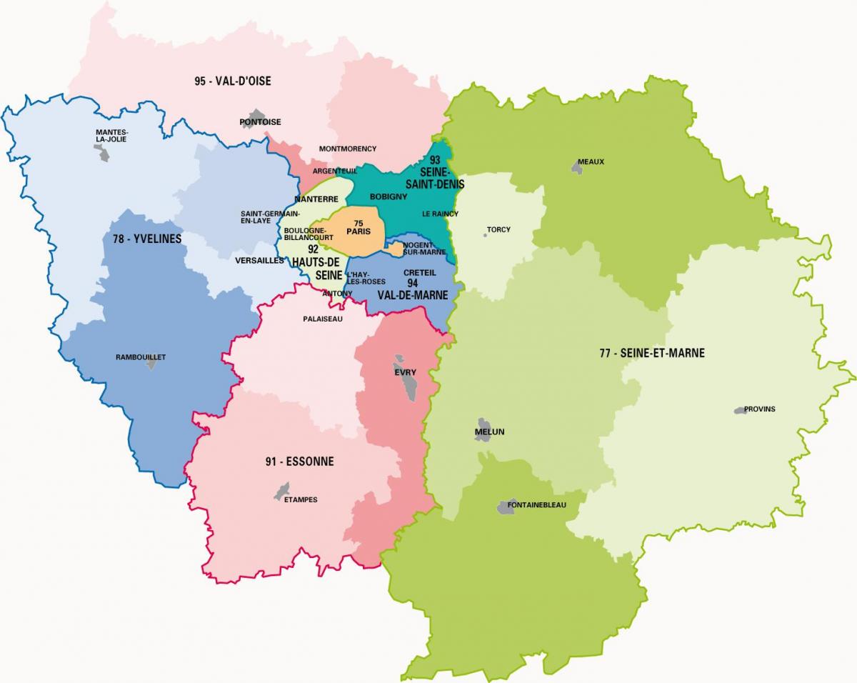 Harta e région parisienne