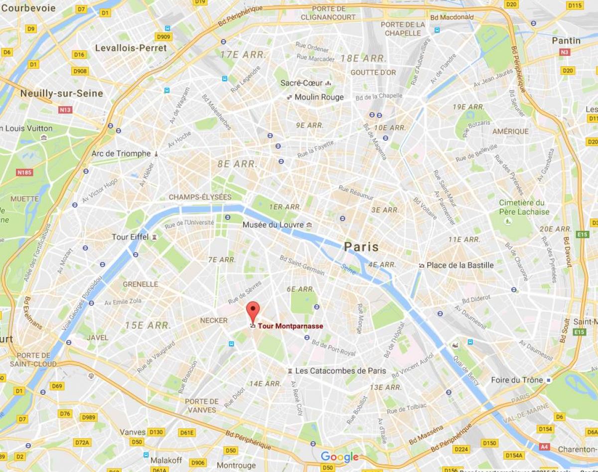 Harta e Udhëtimit E Montparnasse