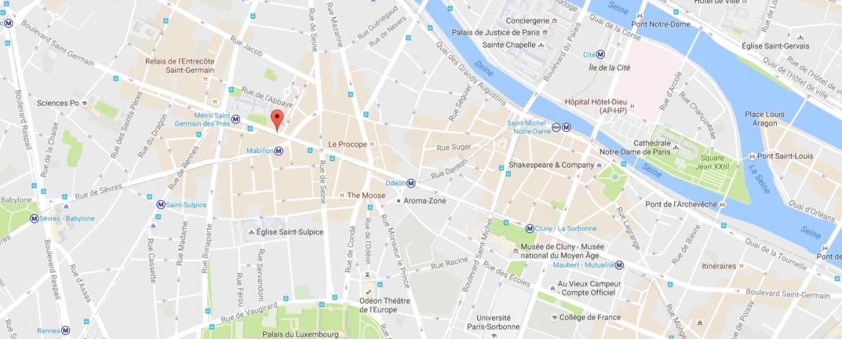 Harta e Bulevardit Saint-Germain