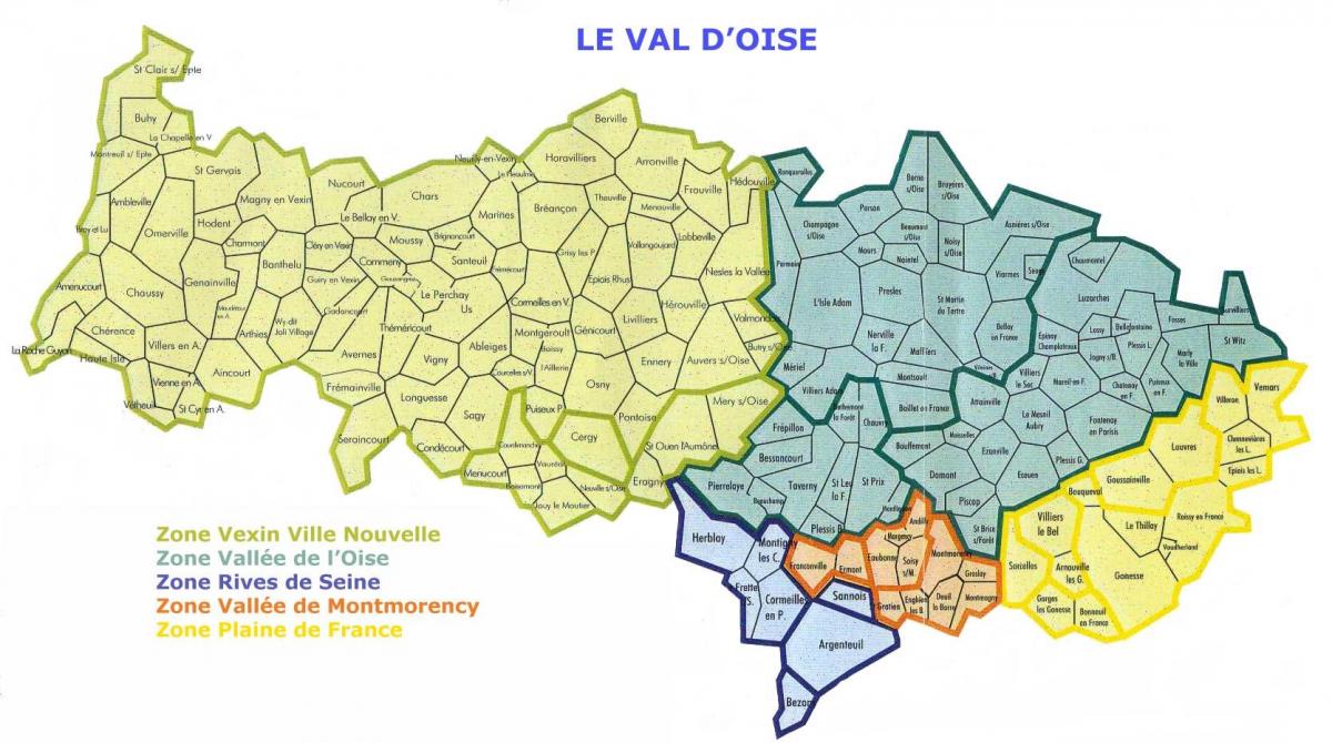 Harta e Val-d'Oise