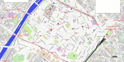 Harta e 15 arrondissement e Parisit