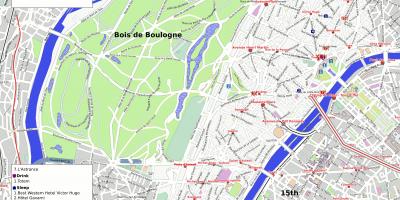 Harta e 16-të arrondissement e Parisit