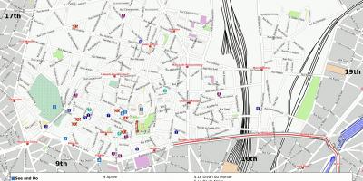 Harta e 18 arrondissement e Parisit