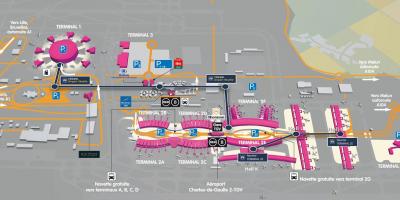 Harta e Roissy aeroport