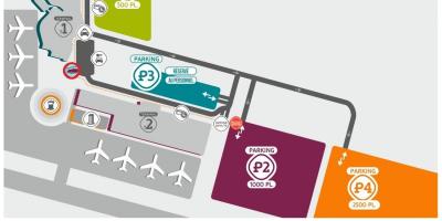 Harta e Beauvais aeroportin e parkimit