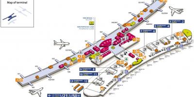 Harta e CDG airport terminal 2E
