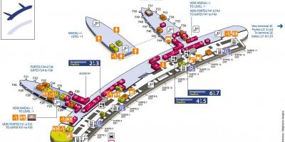 Harta e CDG airport terminal 2F